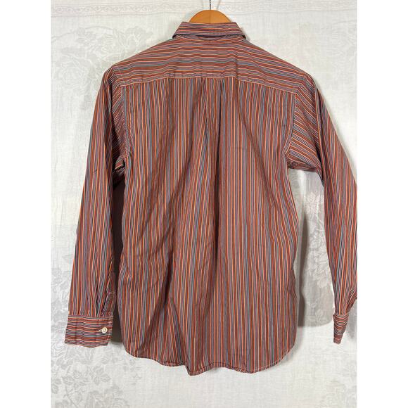 Ralph Lauren Button Down Boys Large 14 16 Blue Orange Striped Lot of 2 - Picture 5 of 7